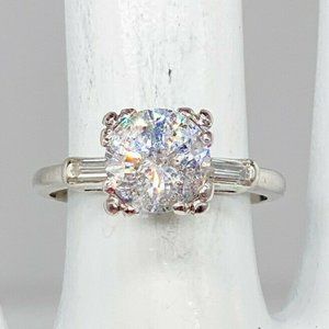 3ct Natural Round Wedding Ring